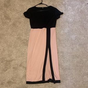 Black and pink dress
